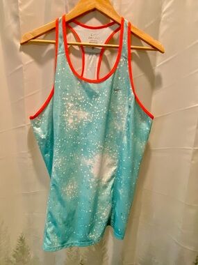 Nike Aqua SplatterTank with Bright Coral Trim